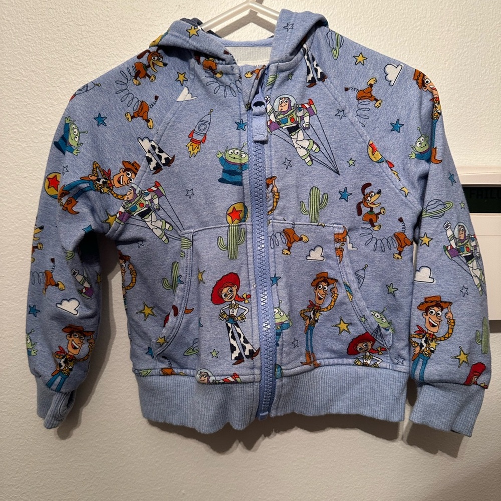 Little Sleepies Blue Toy Story Hoodie Size 12-18mths